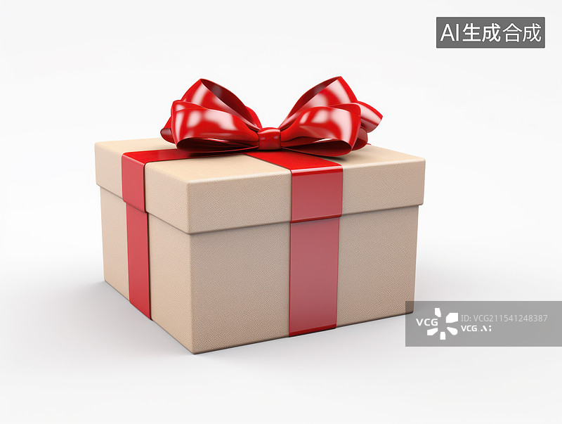 【AI数字艺术】红色礼盒与双手传递心意图片素材