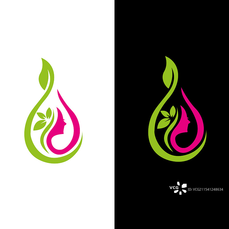 创意美容护肤logo设计模板图片素材