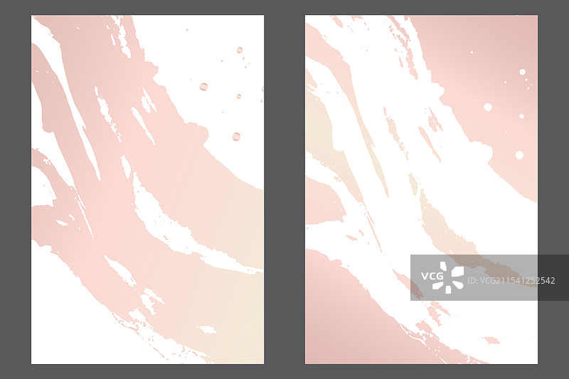 粉色磨损风格的横幅模板，带有笔触图片素材