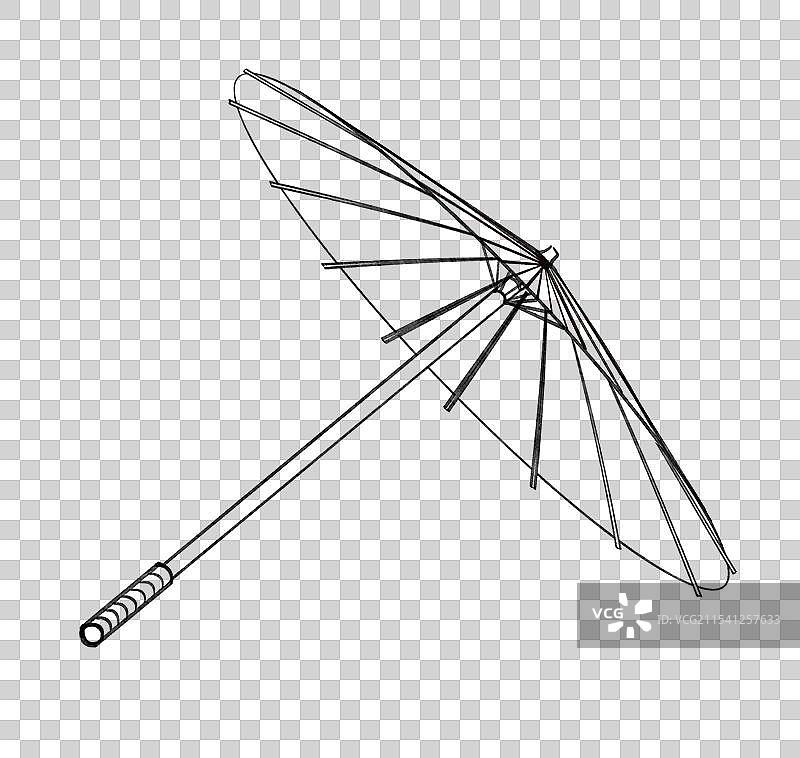 油纸伞古风传统文化国风手绘插画元素图片素材