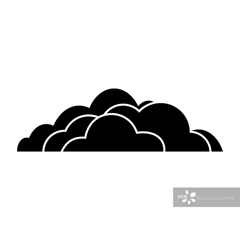 黑色云朵的轮廓图片素材