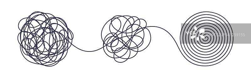 混沌与秩序商业概念扁平风格设计图片素材