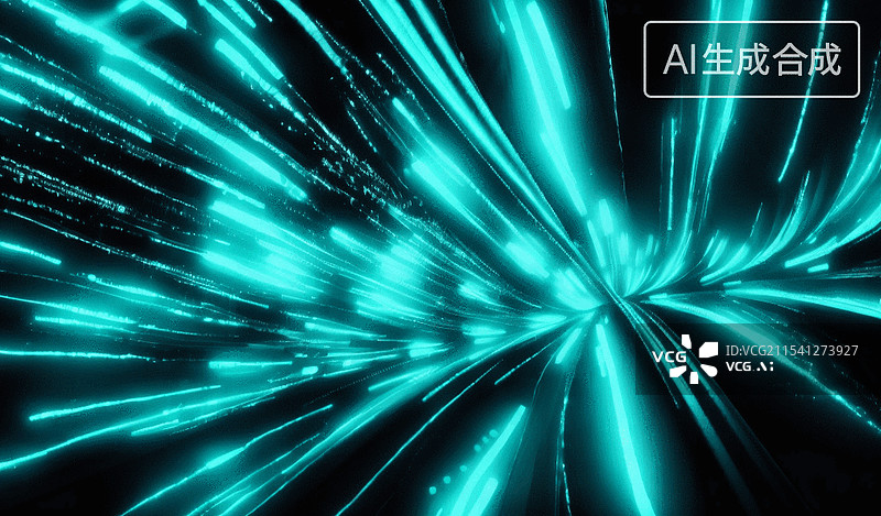 【AI数字艺术】光速穿越图片素材