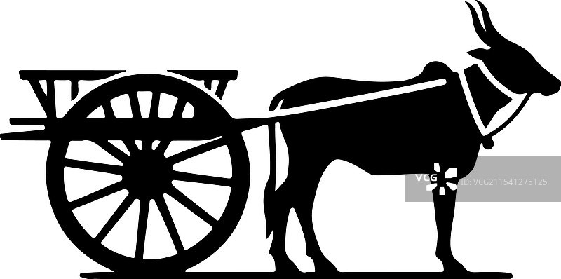 牛车剪影图片素材