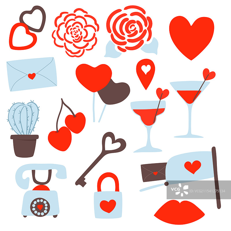 情人节元素套装图片素材