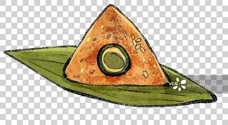 国风南昌美食插画-皮蛋肉粽图片素材