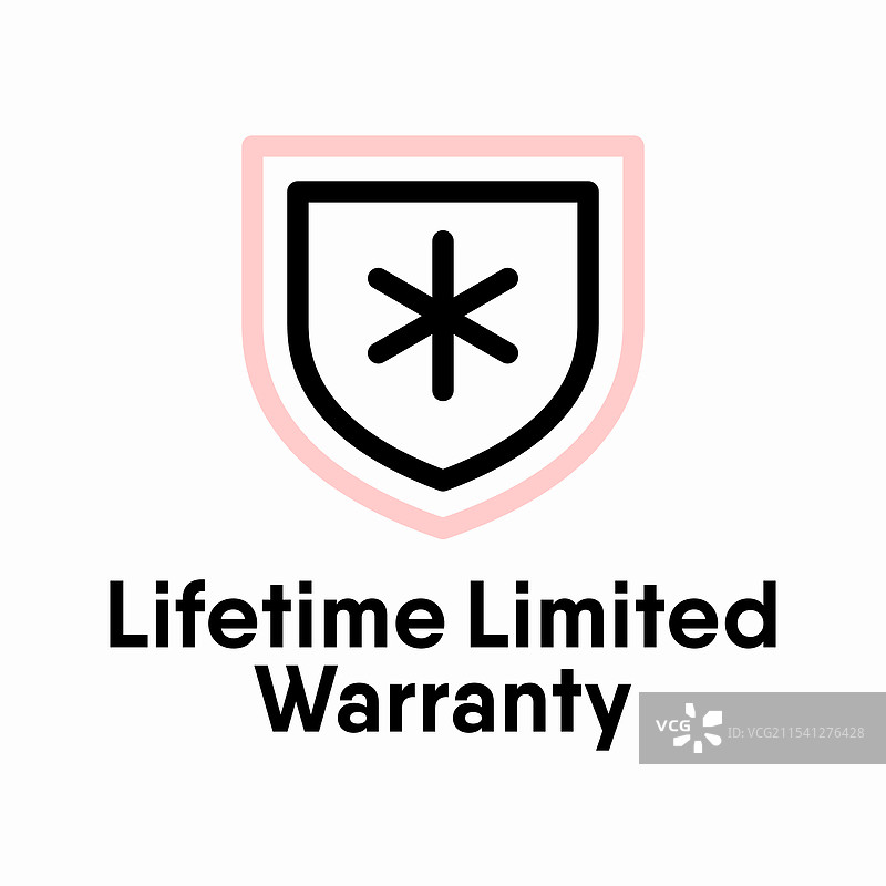 终身有限保修信息标志图片素材