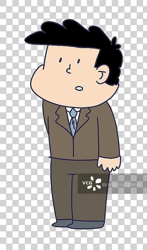 站立围观发呆的人物图片素材