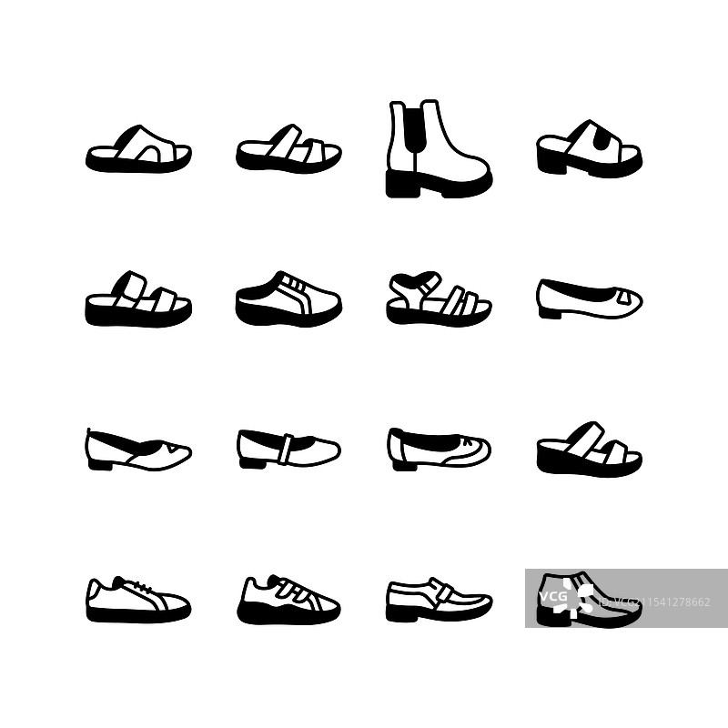 一系列鞋款风格图片素材