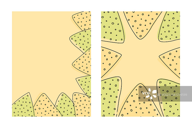 三角形和矩形边框的玉米片图片素材