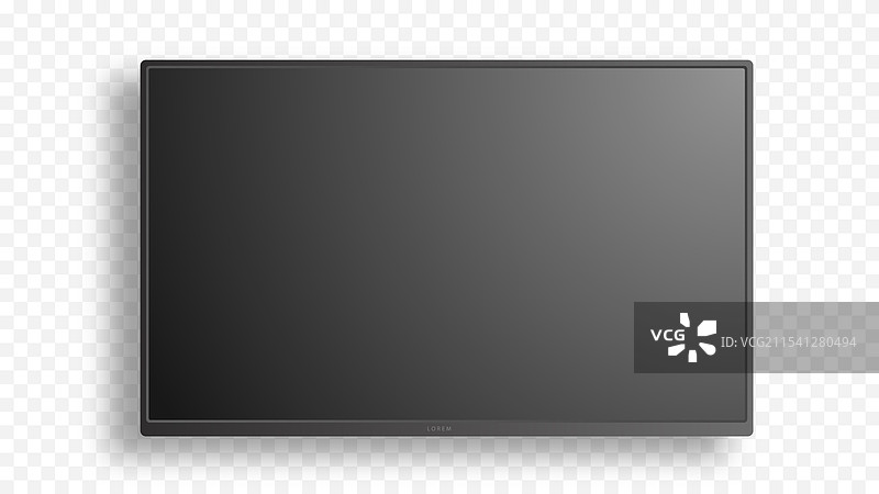 带阴影效果的3D空白显示器图片素材
