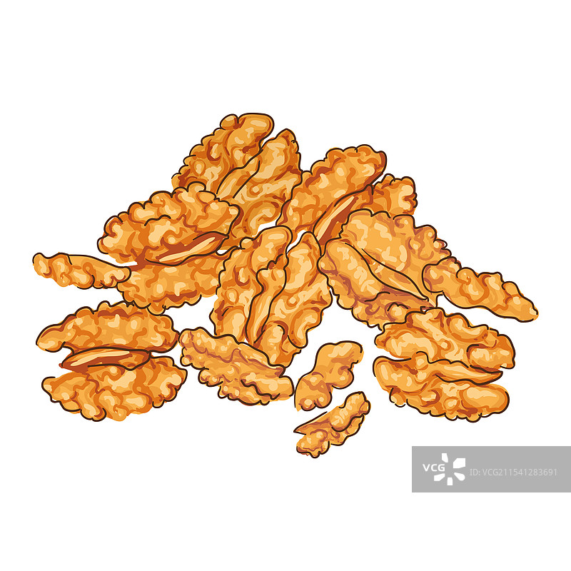 一把五彩斑斓的核桃图片素材