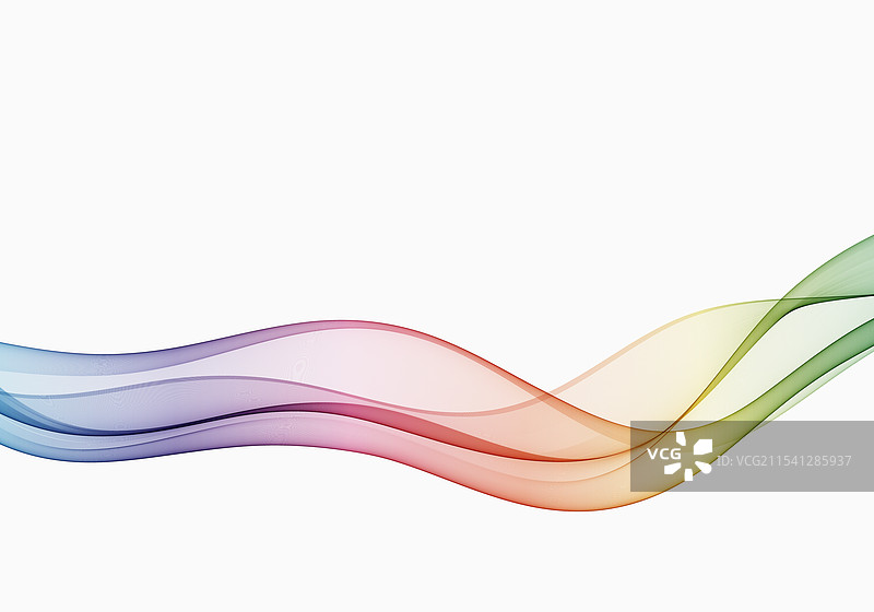 彩虹色波浪线条的抽象流动图片素材