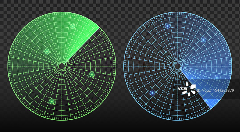 带有目标的军事雷达屏幕图片素材
