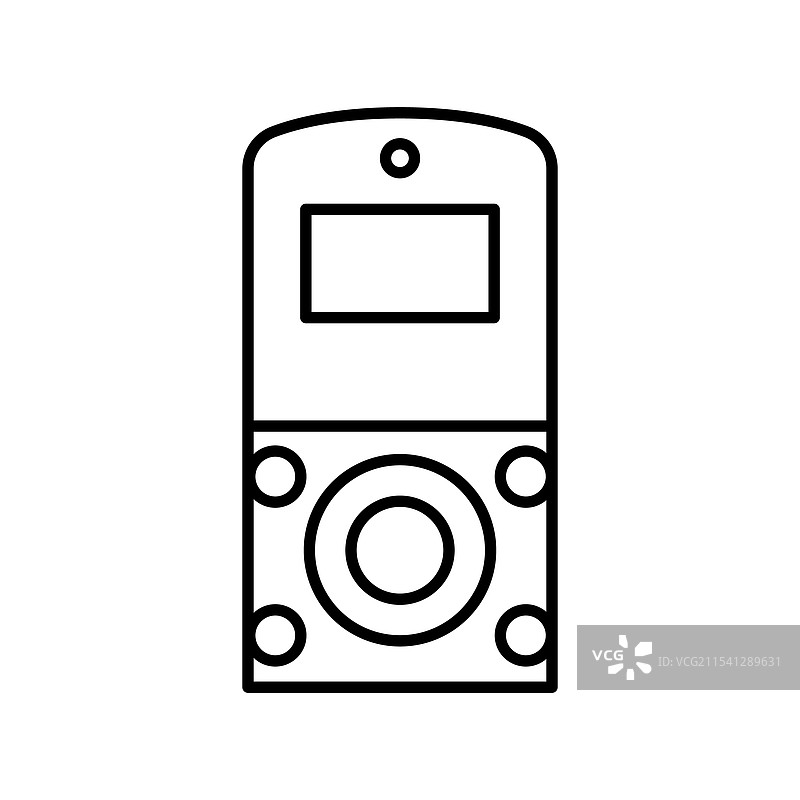 无线报警器黑色线条图标图片素材