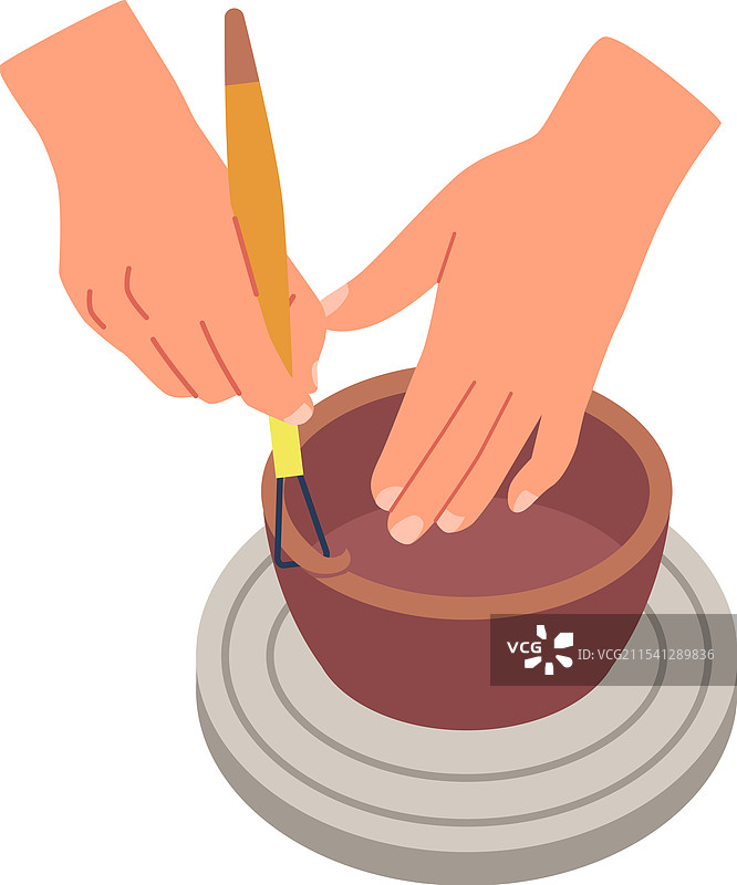 使用旋转技术制作陶器图片素材