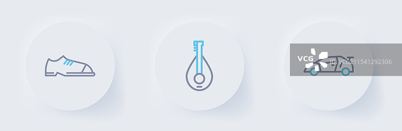 运动赛车、曼陀林和男鞋的系列图片素材