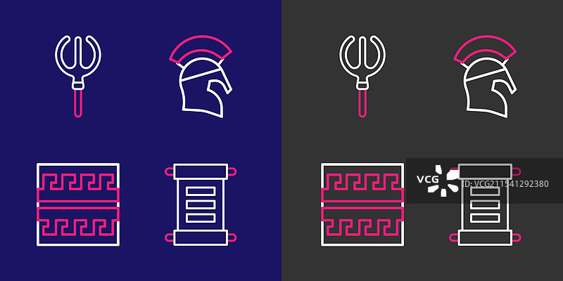 古希腊的线条法令羊皮纸卷轴图片素材