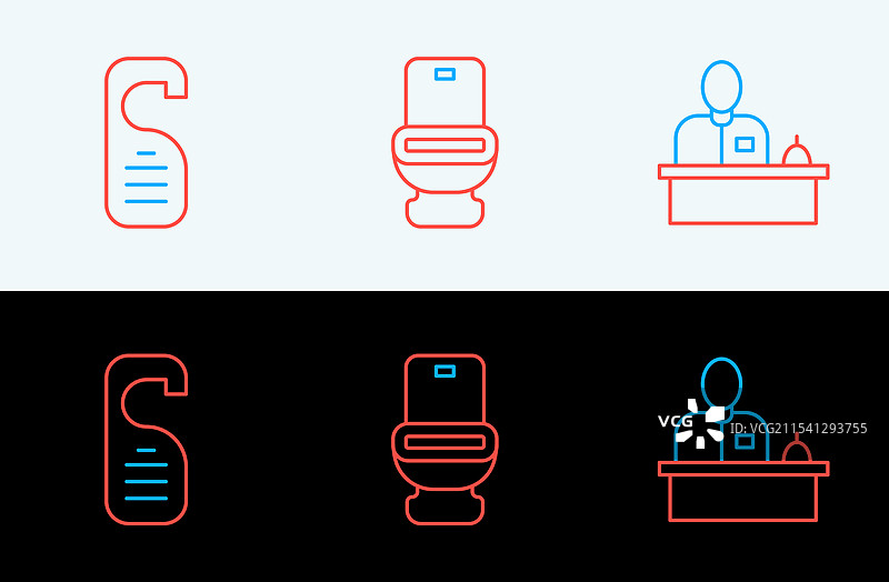 请勿打扰酒店接待台。图片素材