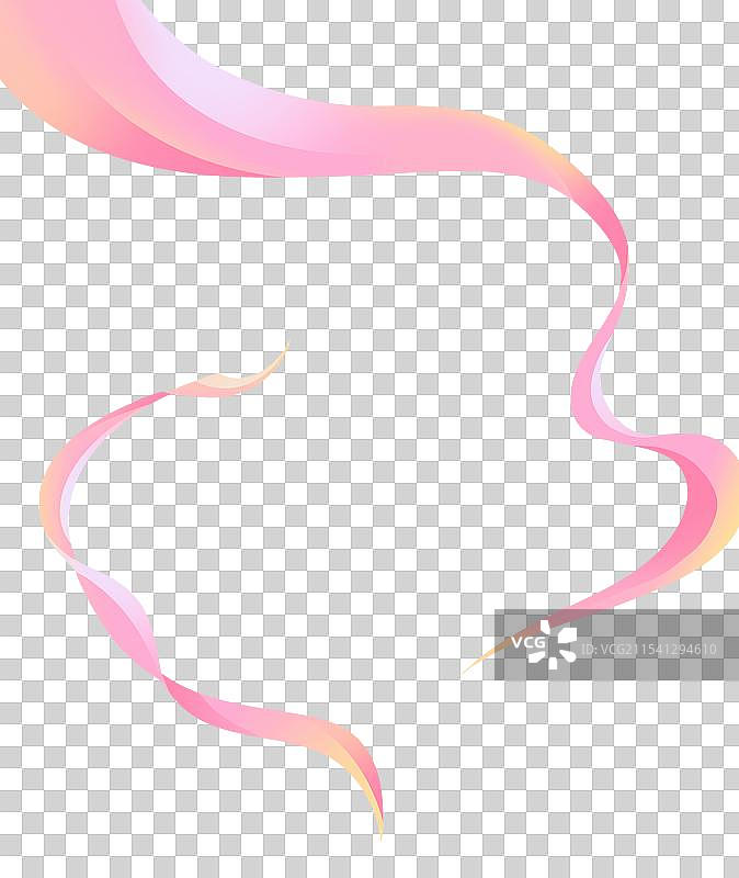 粉丝飘带丝带元素插画图片素材