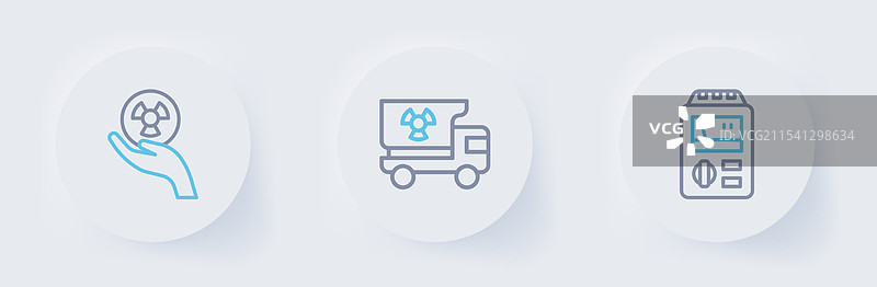 装有放射性材料的线性剂量计卡车图片素材