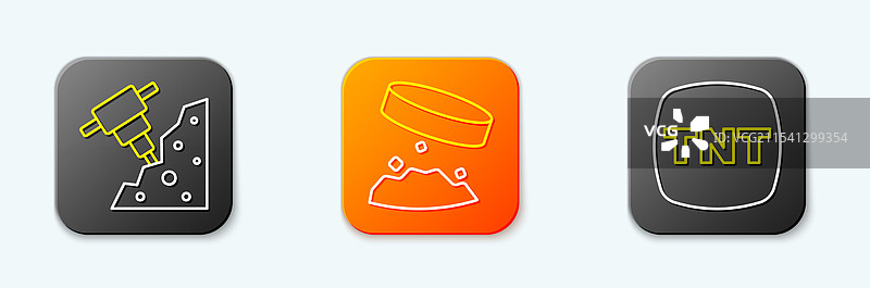 设置线路施工的气动锤和巨型磁铁图片素材