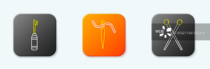 缝纫用线的划线工具针图片素材