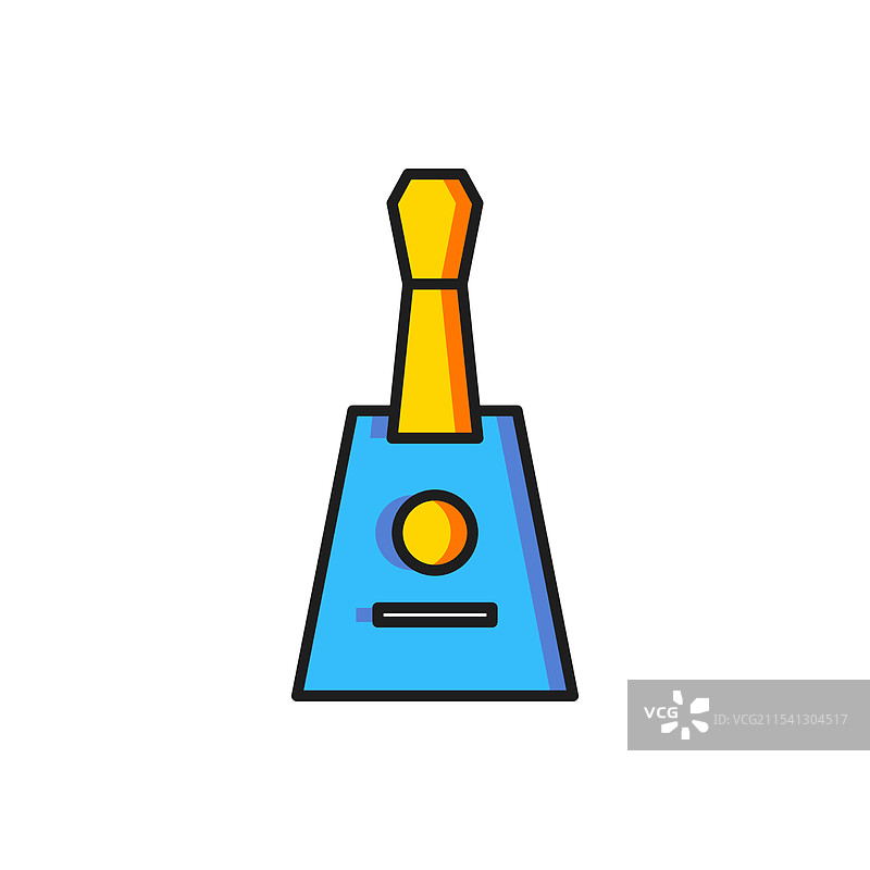 彩色巴拉莱卡乐器图标孤立设计图片素材