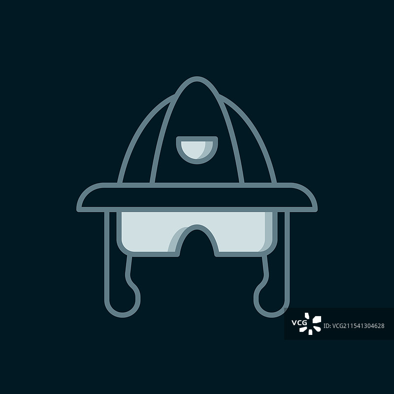 消防员头盔或消防帽图标图片素材