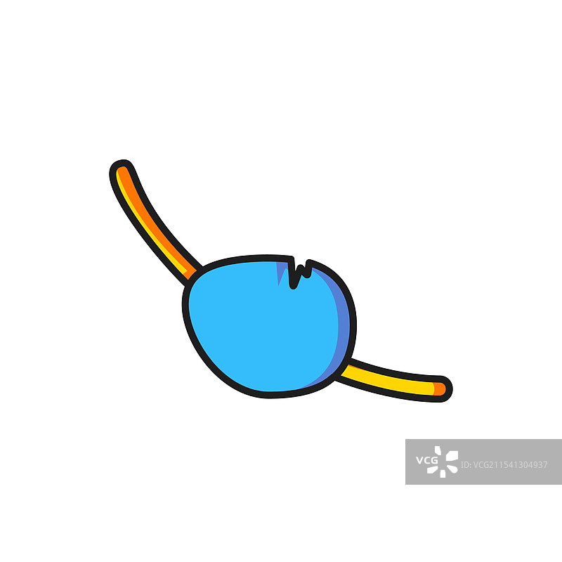 彩色海盗眼罩图标，背景为白色图片素材