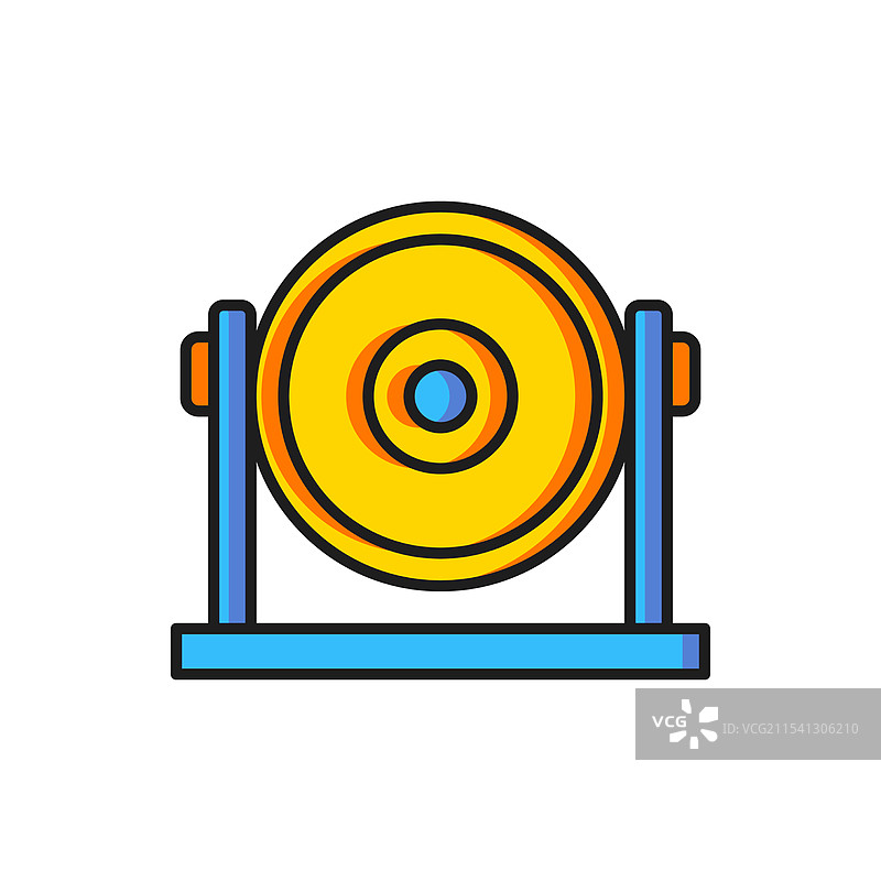 圆形彩色锣乐器图片素材