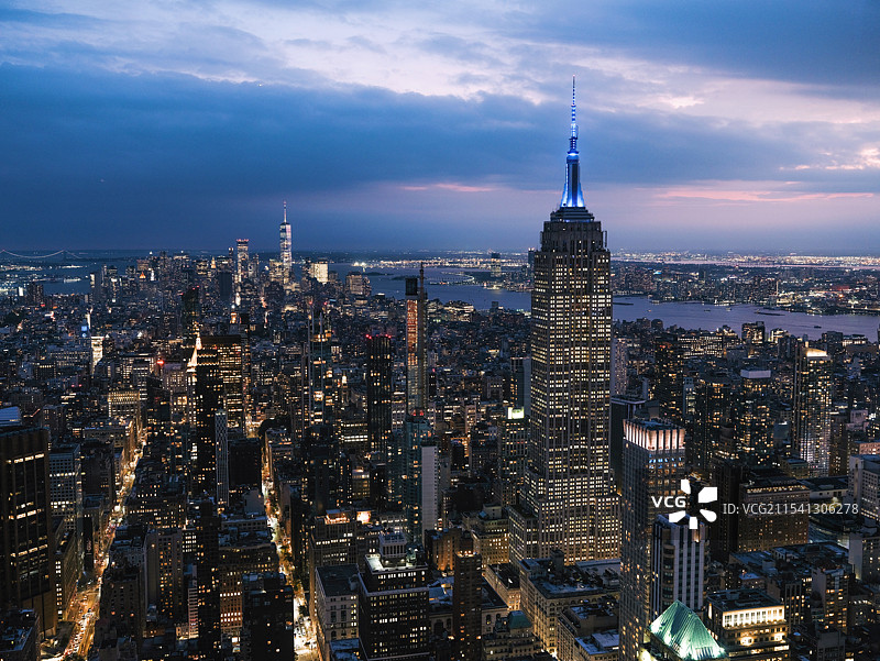 纽约曼哈顿 黄昏图片素材