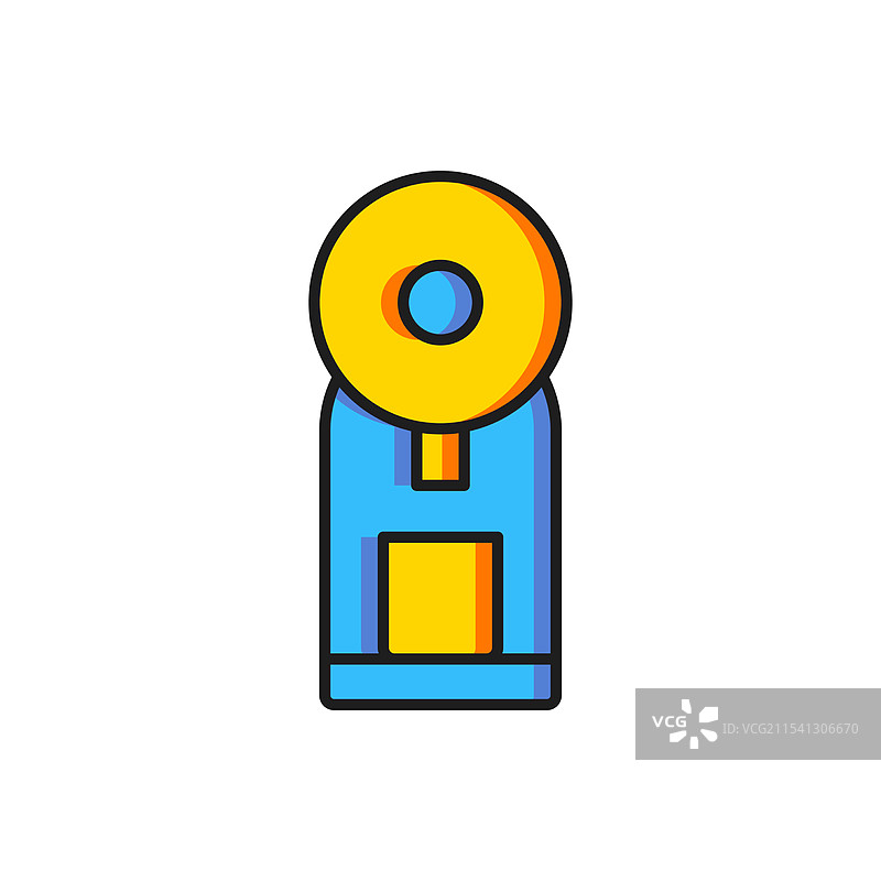 彩色智能咖啡机系统图标图片素材