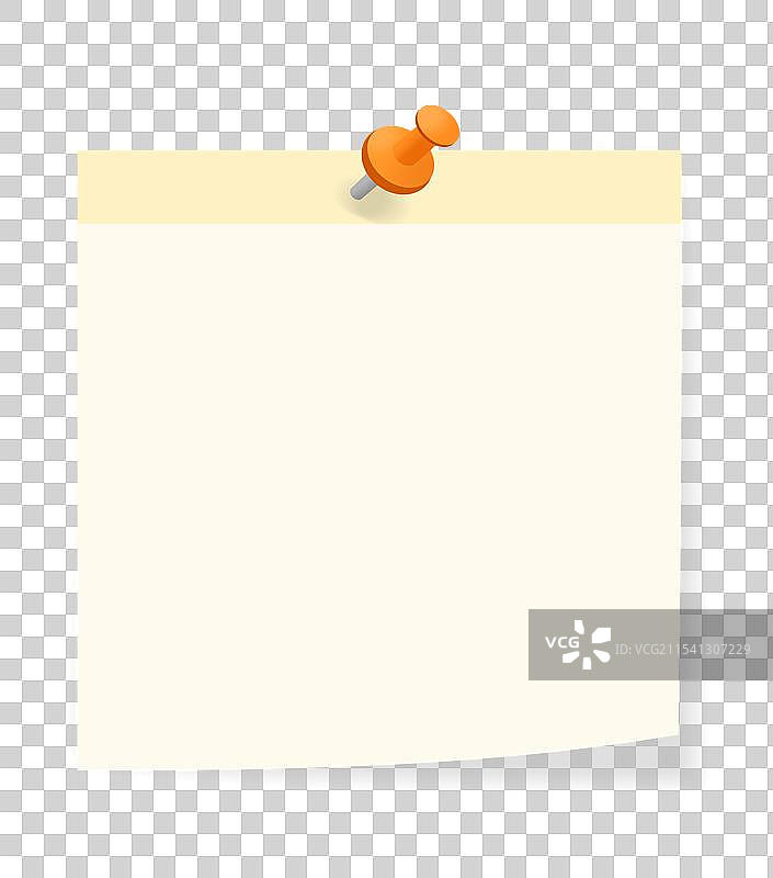 空白的便签纸办公文具用品装饰插画元素图片素材