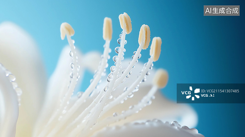 【AI数字艺术】百合花花蕊特写图片素材