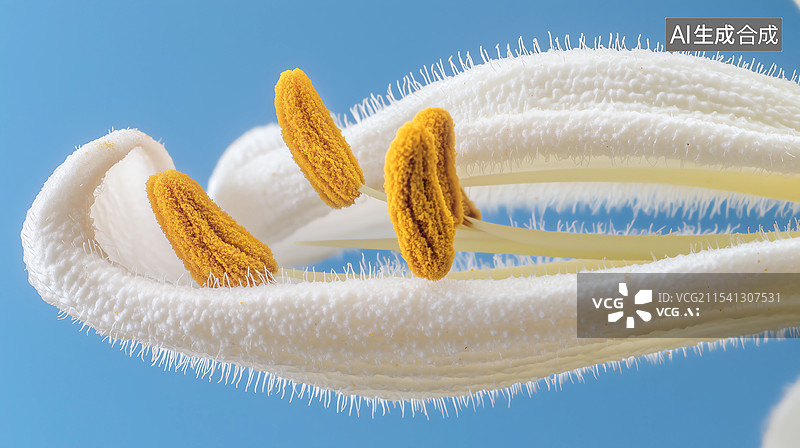 【AI数字艺术】百合花花蕊特写图片素材