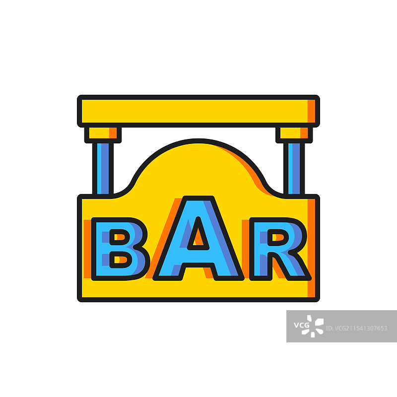 带有铭文的彩色街道标志牌图标图片素材