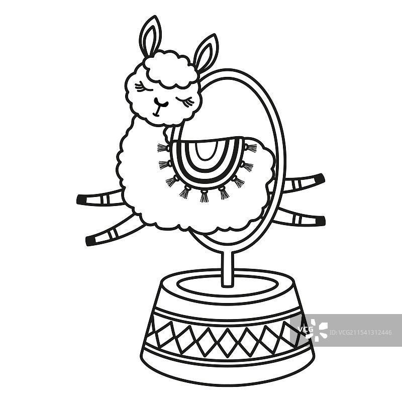 卡通马戏团的骆驼图片素材