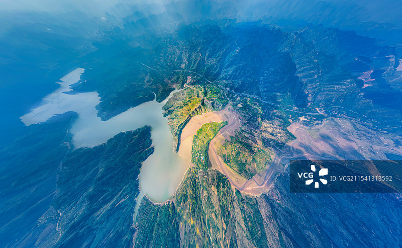 武乡龙形关河水库图片素材