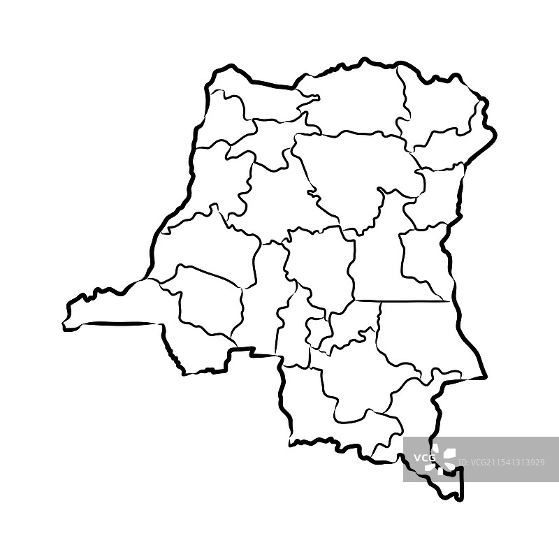 刚果民主共和国政治地图图片素材