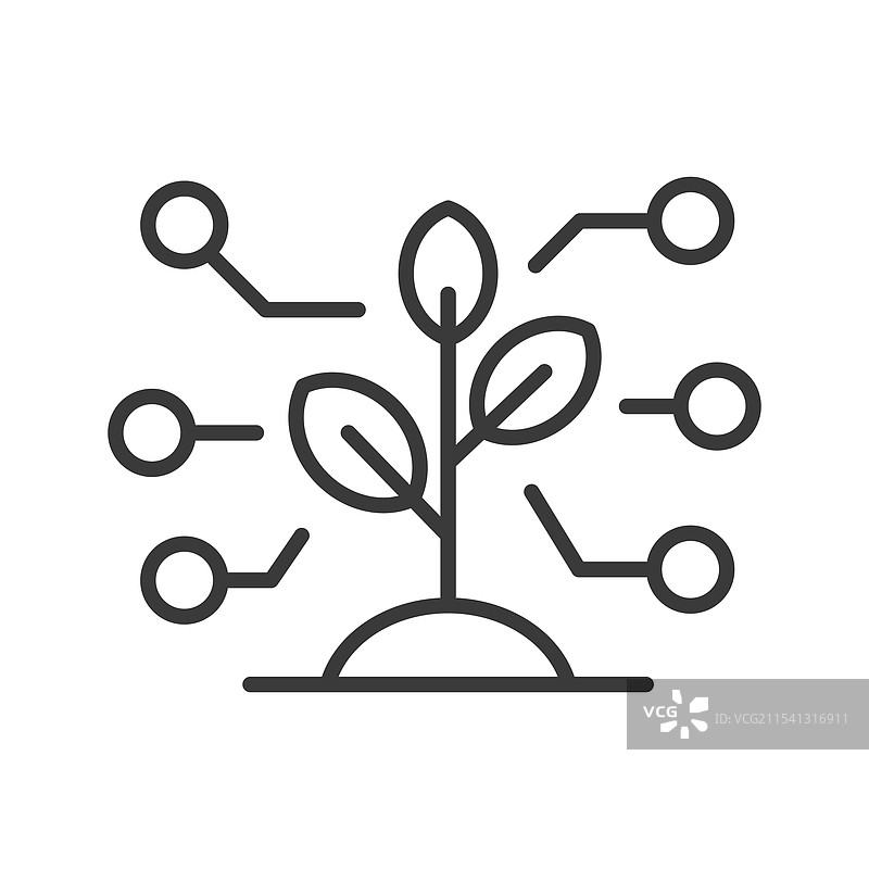 农业图标，线条设计风格图片素材