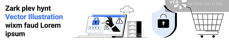 现代电子商务与网络安全购物图片素材