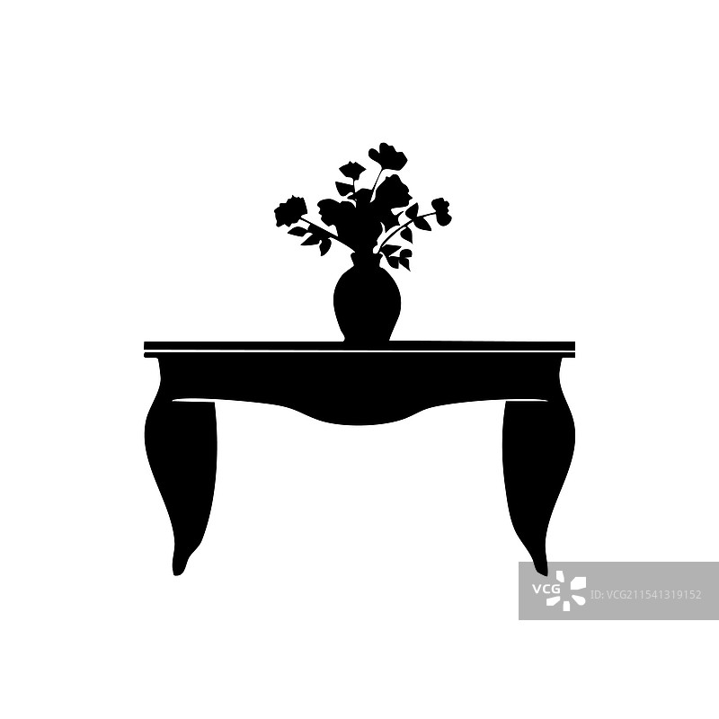 桌子图标剪影设计图片素材