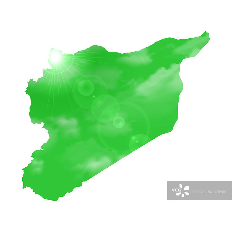 叙利亚阿拉伯共和国的身份与叙利亚地图图片素材