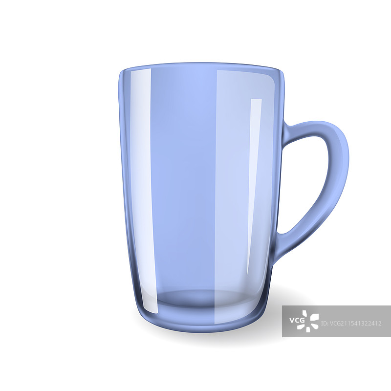 空的饮水玻璃杯 3D图片素材