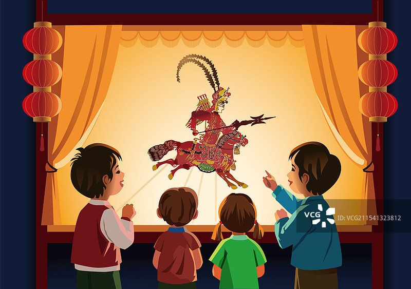 看皮影图片素材