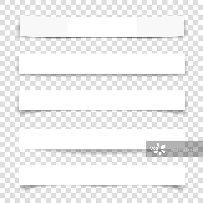 带阴影的纸质横幅组合图片素材