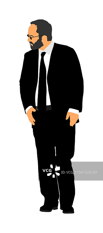 优雅的商人穿着西装和领带去上班图片素材