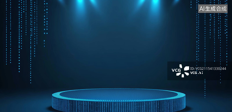 【AI数字艺术】科技产品展示平台图片素材