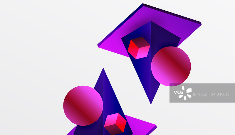展示等距立方体的抽象设计图片素材